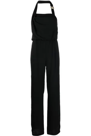 PINKO Logo-plaque sleeveless dungarees