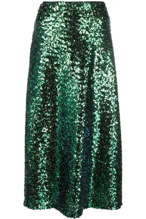 Vince Sequin A-line midi skirt