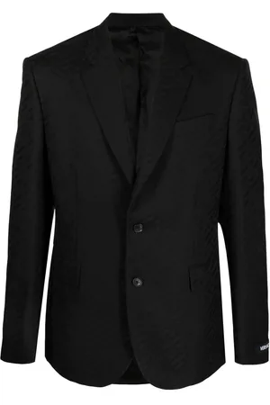 VERSACE La Greca single-breasted wool blazer
