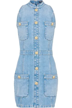 Balmain Denim fitted mini dress