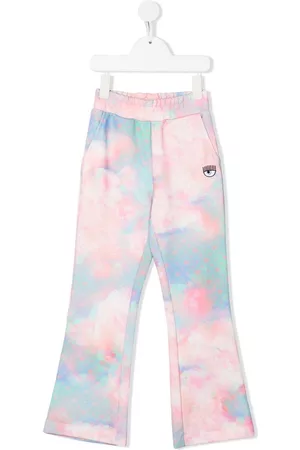 Chiara Ferragni Tie-dye embroidered eye trousers