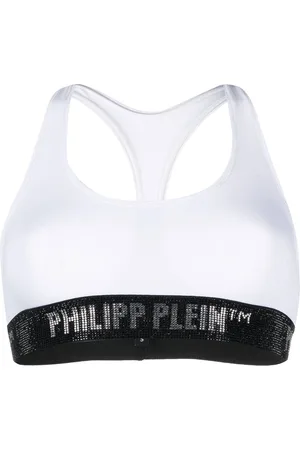 Philipp Plein Logo-embellished cotton sports bra