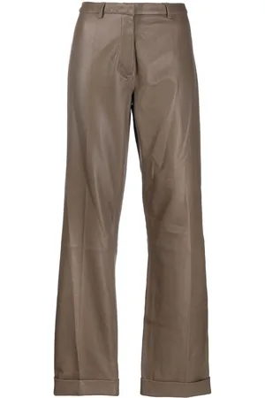 FEDERICA TOSI Flared leather trousers
