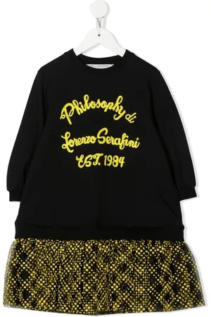 PHILOSOPHY DI LORENZO SERAFINI Embroidered-logo sweatshirt dress