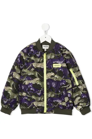 Kenzo Animal-print zip-up bomber jacket