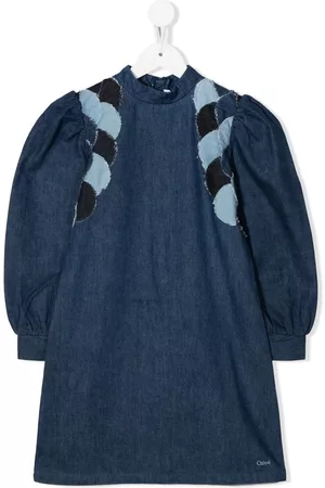 Chloé Appliqué-detail denim dress