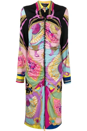 VERSACE I Ventagli midi shirt dress