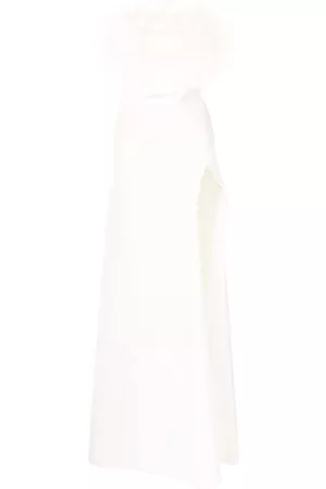 RACHEL GILBERT Linc feather-trim detail gown
