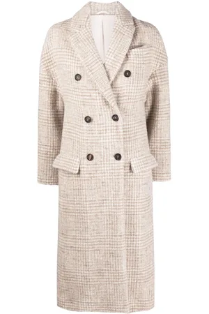 Brunello Cucinelli Check double-breasted coat