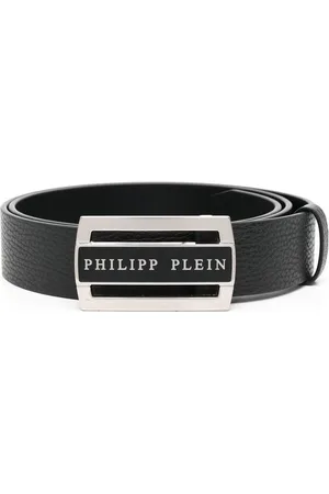 Philipp Plein Logo-plaque leather belt