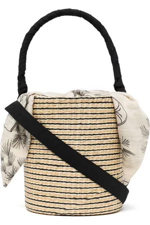 SENSI STUDIO Scarf-detail woven tote