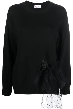 RED Valentino Tulle-detail knitted jumper