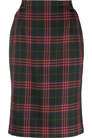 Vivienne Westwood High-waisted check-skirt