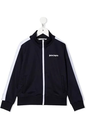 Palm Angels Logo print zip-up bomber jacket