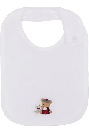 Familiar Embroidered-teddy detail bib