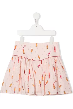 Lanvin Girls Printed Skirts - Lipstick-print mini skrit