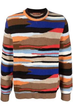 Missoni Abstract-pattern ribbed-knit jumper