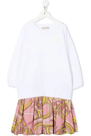 PUCCI Junior Logo-patch layered dress
