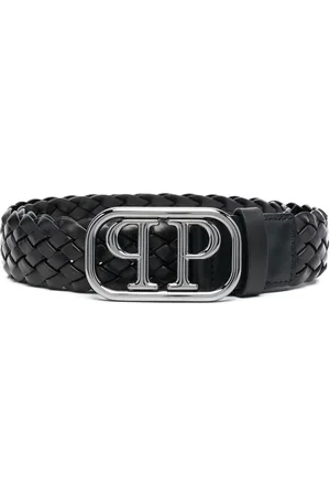 Philipp Plein Logo buckle braided belt