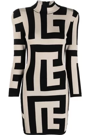 Balmain Geometric-print dreess