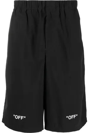 OFF-WHITE Logo-print cotton shorts