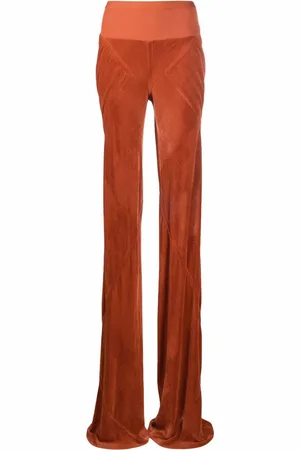 Rick Owens Bias-cut velvet-effect trousers