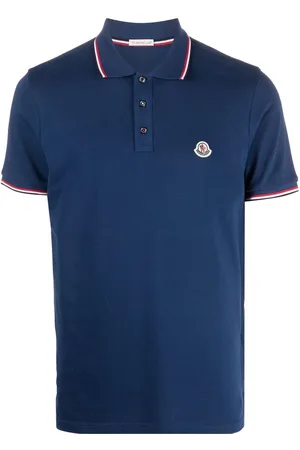 Moncler Logo-patch cotton-piqué polo shirt
