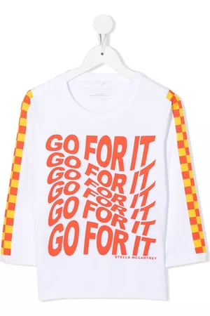 Stella McCartney Slogan-print long-sleeved T-shirt