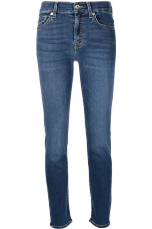 7 for all Mankind Low-rise skinny jeans