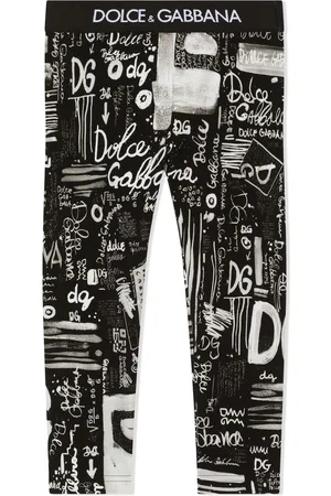 Dolce & Gabbana Kids Graffiti-print stretch-cotton leggings