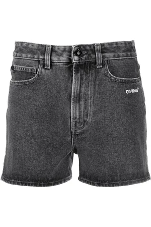 OFF-WHITE Diag-stripe denim shorts