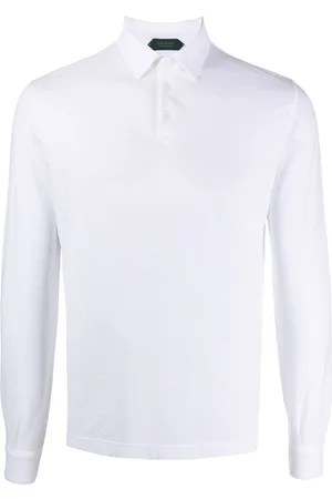 ZANONE Point-collar long sleeved polo shirt
