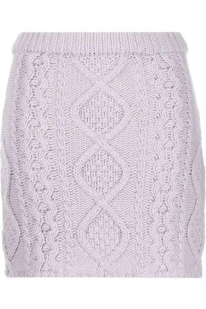 Rokh Cable-knit mid-ride skirt