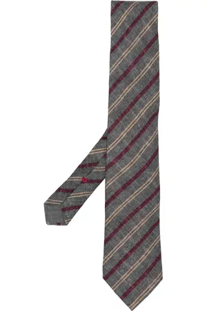 Brunello Cucinelli Men Bow Ties - Striped wool tie