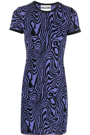 Moschino Swirl-pattern knitted minidress
