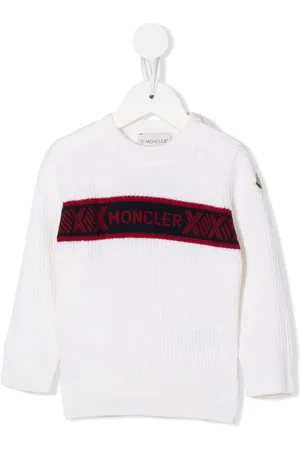 Moncler Intarsia-knit logo virgin wool jumper