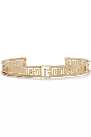 Balmain 18kt yellow Labyrinth Frieze bangle bracelet
