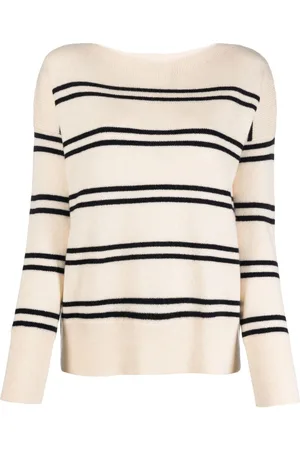 Vince Striped crew-neck jumper