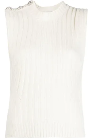 Ganni Rib-knit vest top