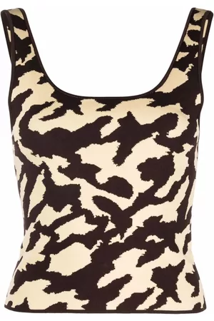 Nanushka Animal-jacquard tank top