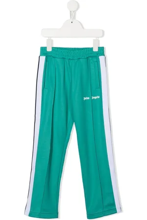 Palm Angels Side-stripe logo-print track pants