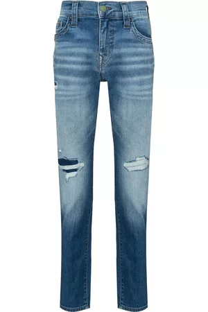 True Religion Men Skinny - Mid-rise distressed skinny jeans