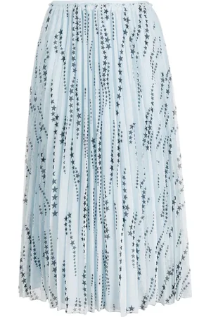 RED Valentino Star-print pleated skirt