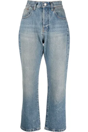Victoria Beckham High-rise washed cropped jeans