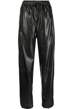 Low Classic Faux-leather drawstring trousers