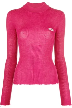 GCDS Logo-print ribbed-knit jumper