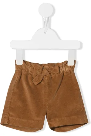 Il gufo Tied-waist corduroy shorts