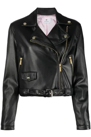 Chiara Ferragni Zip-up faux leather biker jacket