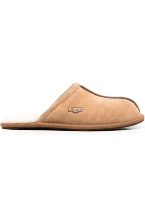 UGG Shearling-lined suede slippers