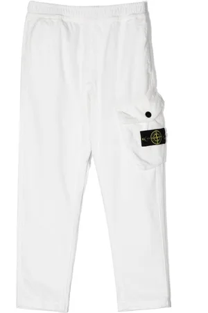 Stone Island Corduroy-detail straight-leg trousers